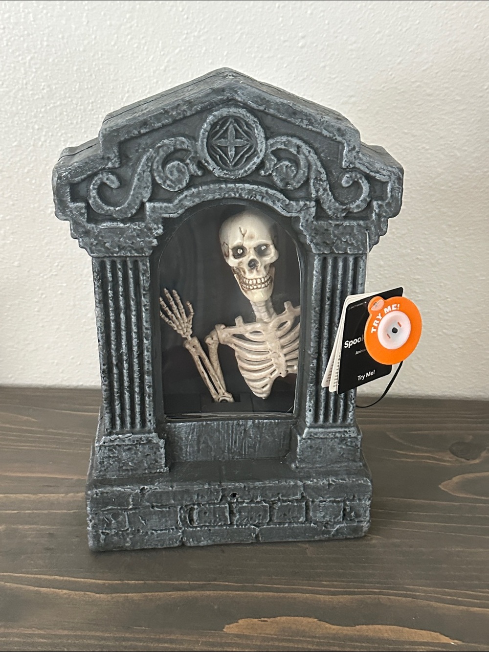 Grey Gothic Skeleton Tombstone Décor - Home Accents